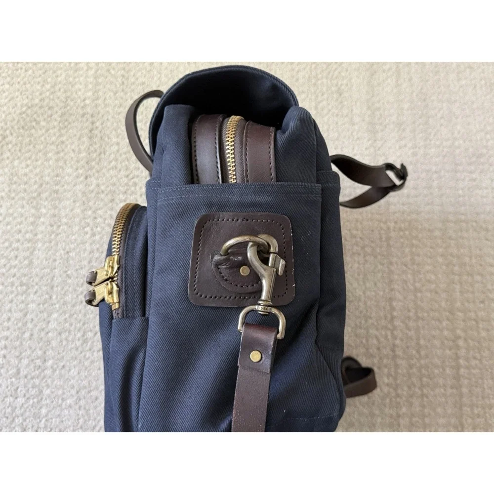 Filson 258 Rugged Twill Padded Computer Bag - Navy - Made In USA - Rare